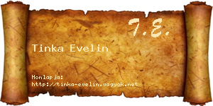 Tinka Evelin névjegykártya